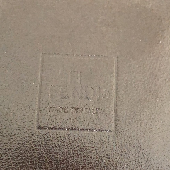 MFENDI Zucca Navy Canvas Brown Leather Trim Snap Trifold Keycase - Picture 11 of 17